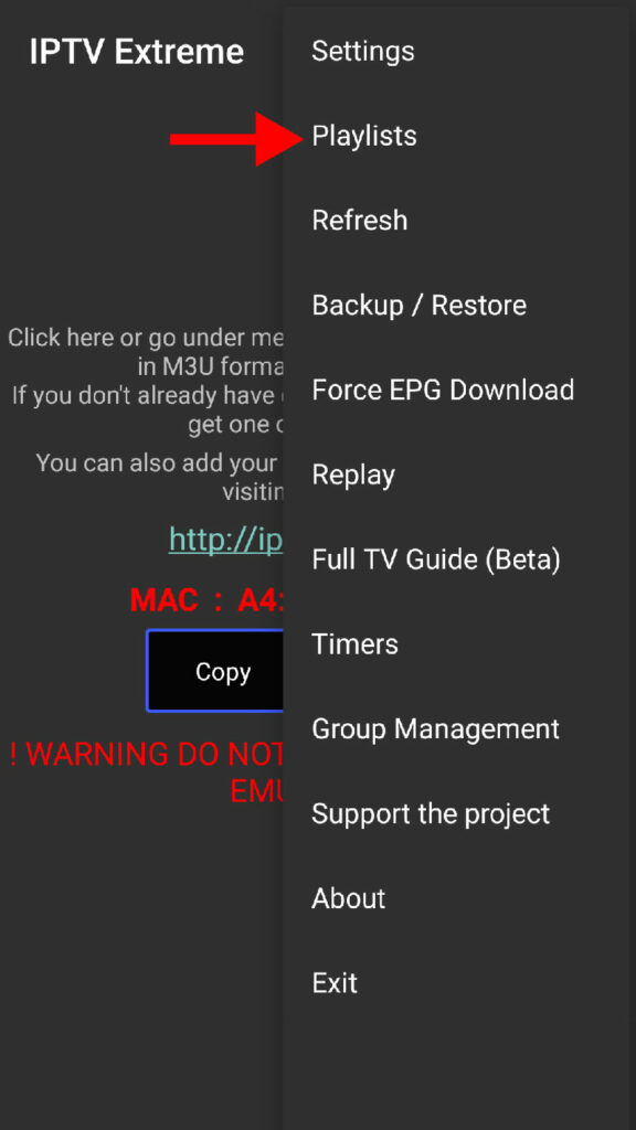 Set up IPTV Extreme Pro