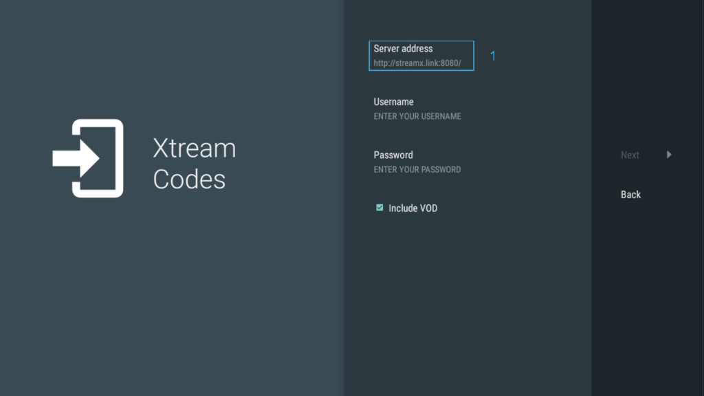 TiviMate Setup Server Address